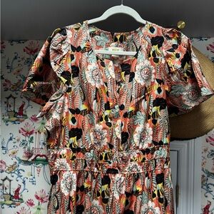 Anthropologie Maeve Floral Dress with Ruffles